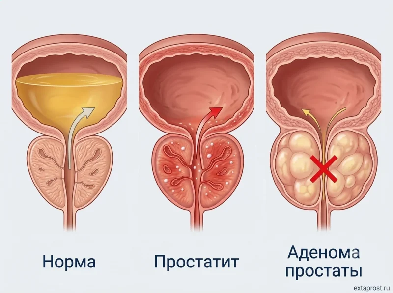 Простатит и аденома простаты: в чем разница, симптомы и подходы к лечению